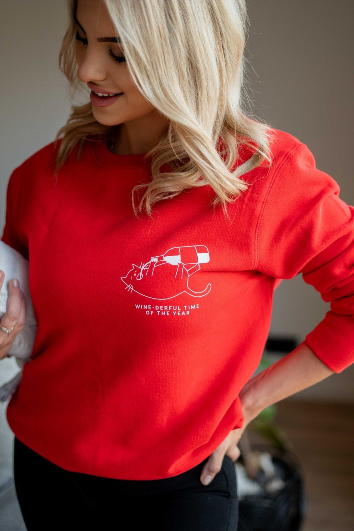 Wine-derful Time of a Year Oversized Sweatshirt